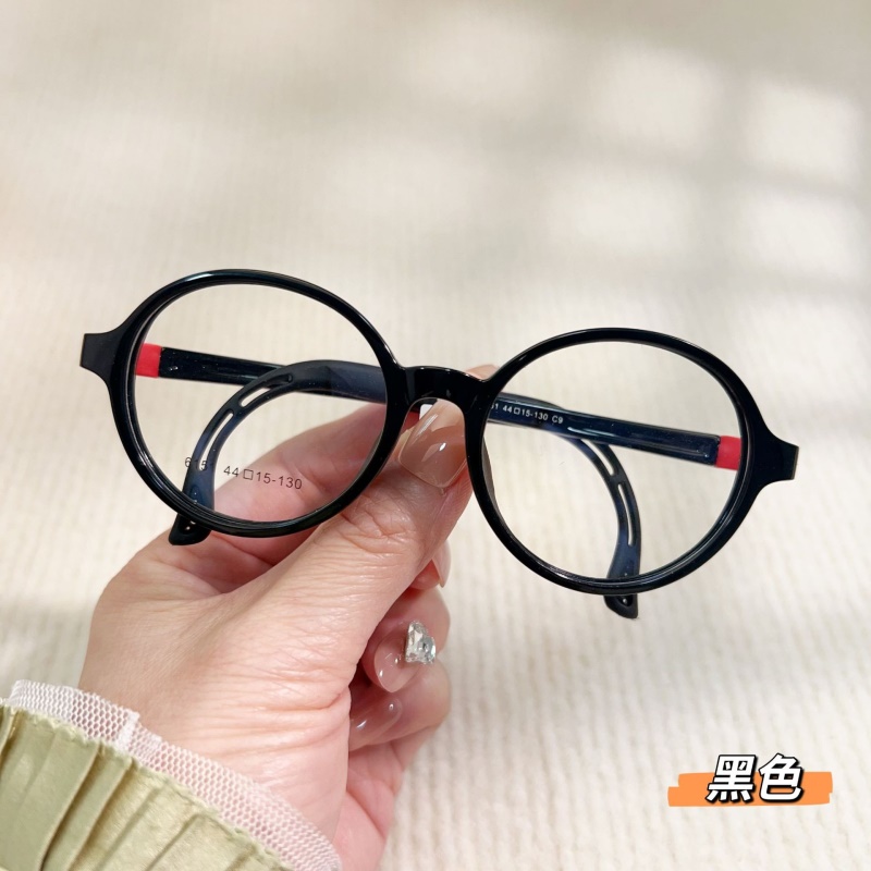 某白同款透明色系男女款TR90软鼻托舒适眼镜6151硅胶儿童眼镜框