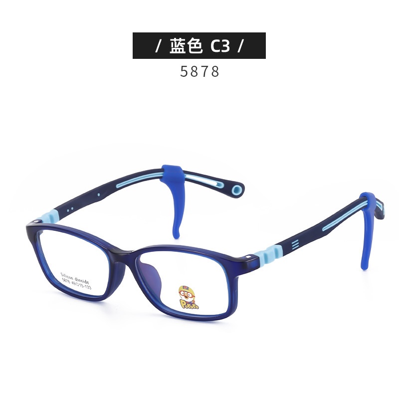 全框 网课眼镜框 儿童近视散光矫正眼镜批发5878眼镜框 软硅胶