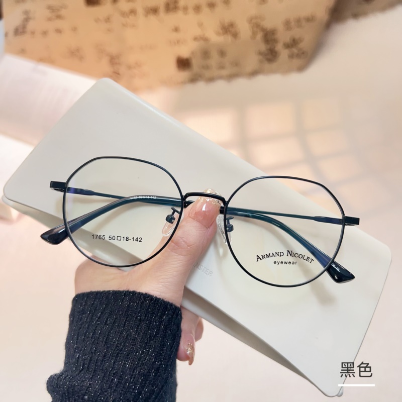 金属复古多边形眼镜男1765网红同款素颜框架女友顺眼镜工厂批发