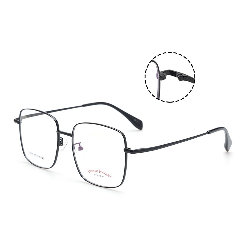 小红书种草方形复古眼镜框双色平光镜厂家批发22089宽边丝镜架