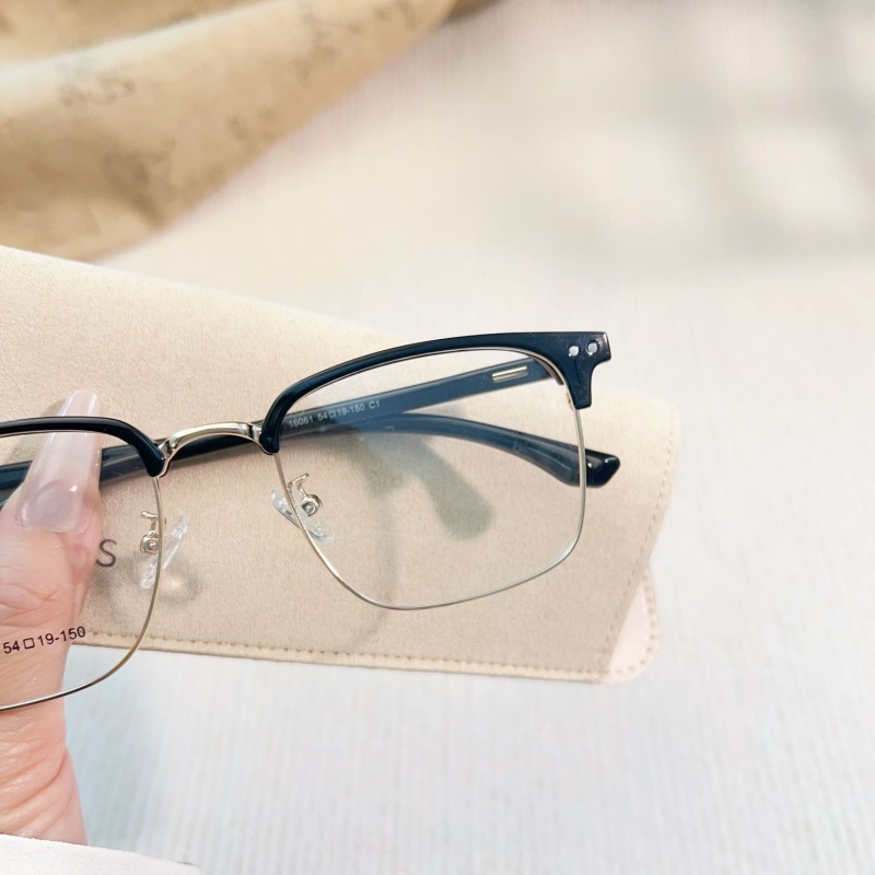 新款无磁钛眉毛眼镜架时尚眉线框16061丹阳斯文痞帅复古眼镜批发