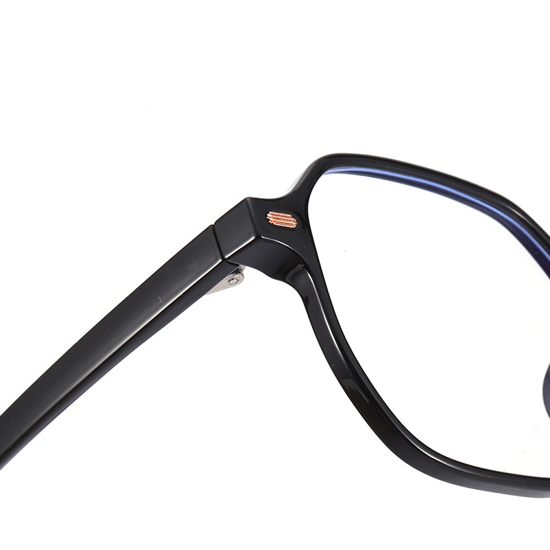 抖音网红透明眼镜框8616复古平光镜铆钉显瘦学生tr90防蓝光眼镜