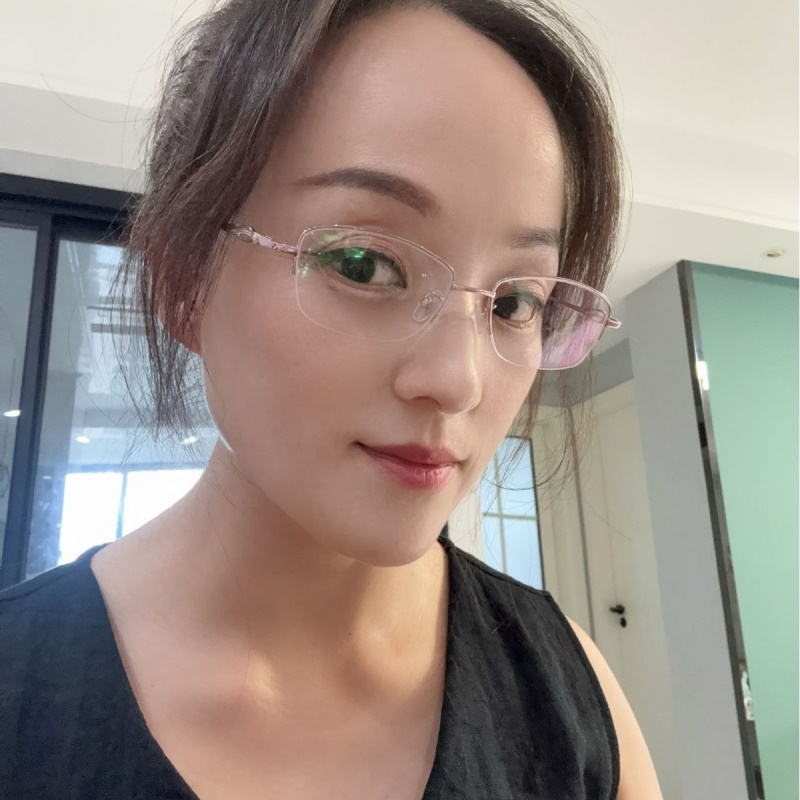 时尚新款近视眼镜框7828丹阳半框双色减龄商务女士工厂批发镜架