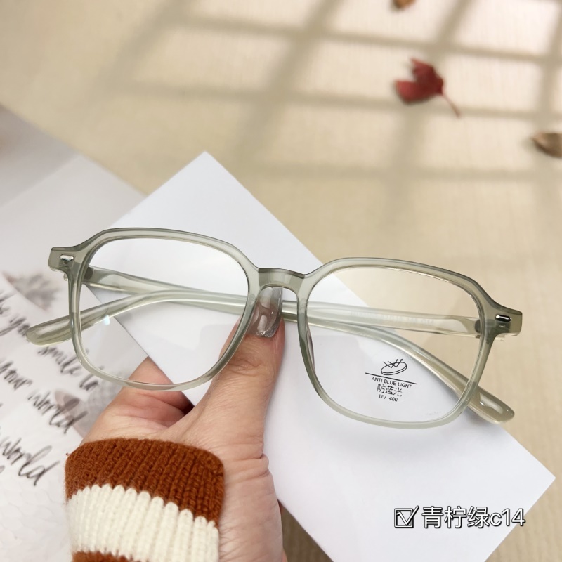 素颜防蓝光黑框平光镜男新款tr90超轻眼镜架小红书网红眼镜框女