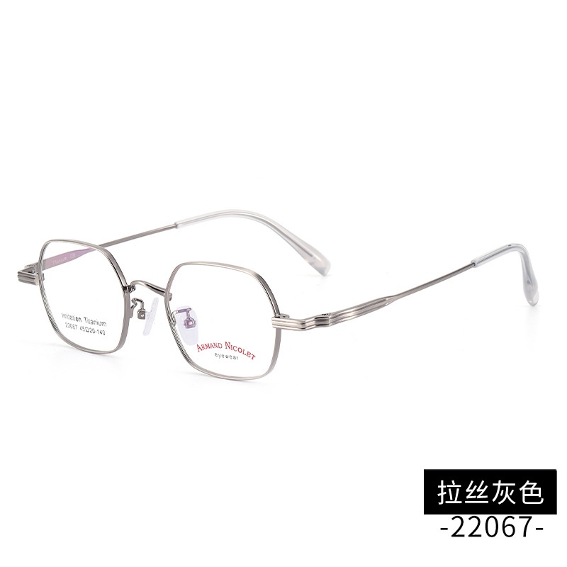 日系复古平光眼镜22067万年龟框型男女多边形眼镜 配高度