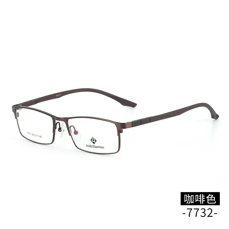 钢板眼镜框7732男士金属休闲全框架丹阳工厂批发  中小号眼镜架