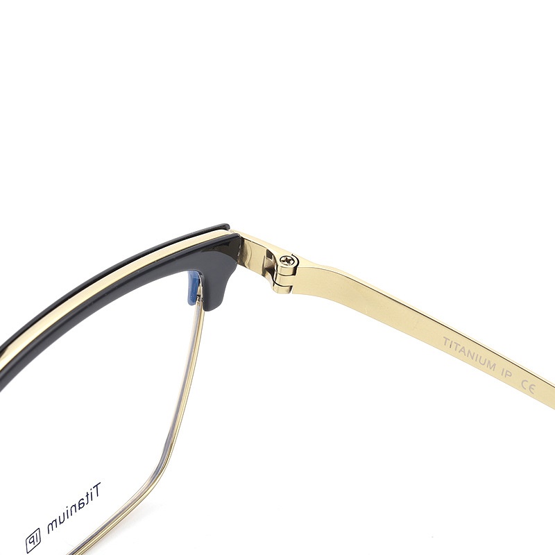 纯钛眉毛眼镜架 工厂批发17047时尚宽腿小红书眉线框潮款平光眼镜