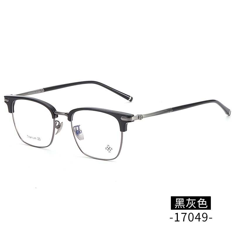 纯钛眉毛眼镜架 工厂批发17049克罗时尚小红书潮款高品质平光眼镜