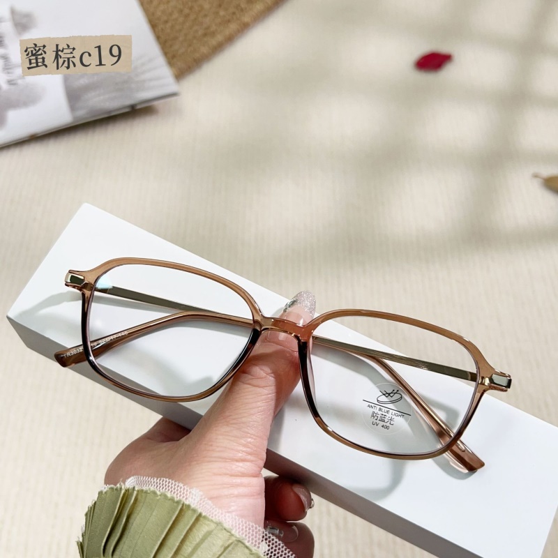TR90网红小红书新款防蓝光复古眼镜框妈妈款黑色素颜减龄平光镜