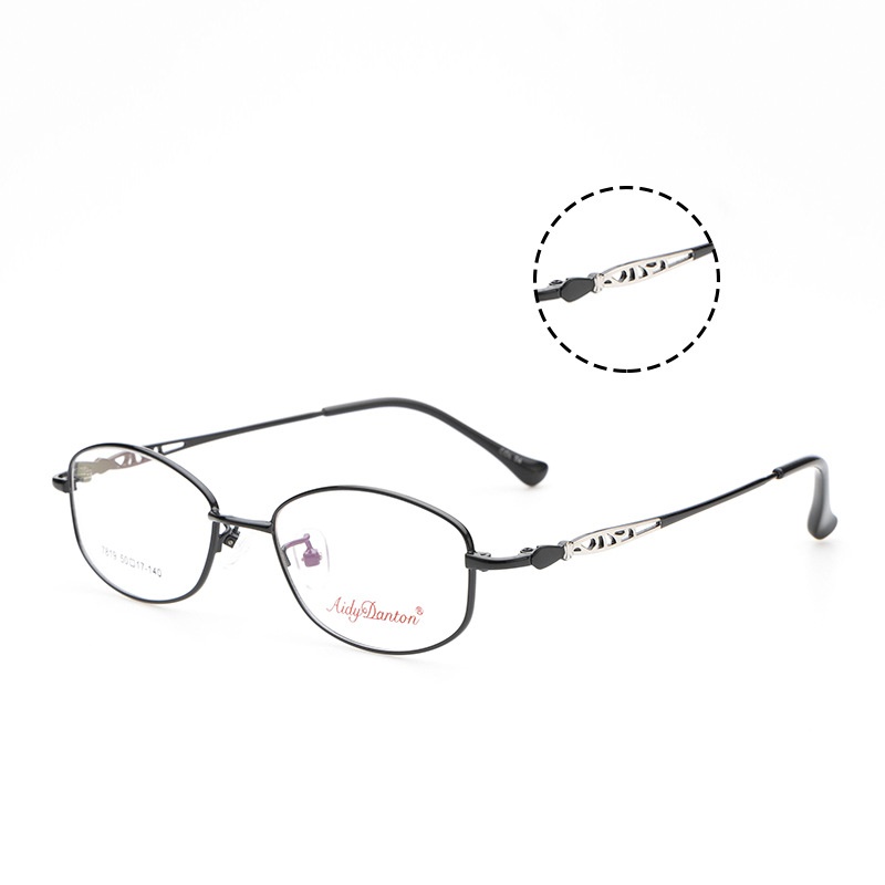 金属眼镜架全框近视镜7819优雅女士渐进片商务眼镜框丹阳工厂批发