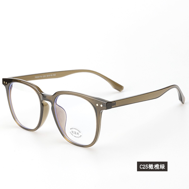 透明柳丁平光镜淘宝同款30179复古电脑护目镜学生tr90近视眼镜框