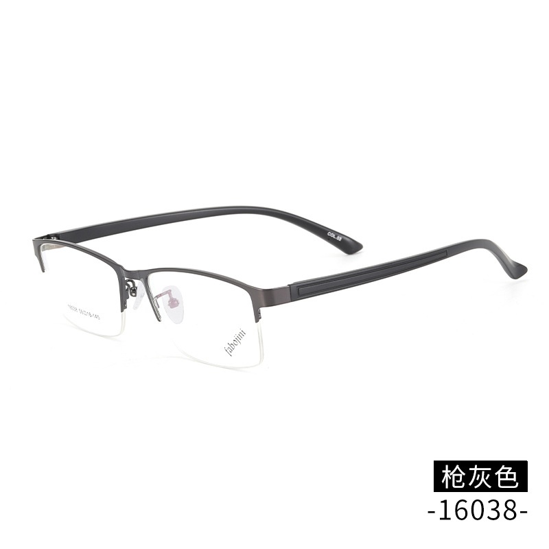 【友顺】半框钢板眼镜中号框架方框光学镜架16038超轻丹阳眼镜框