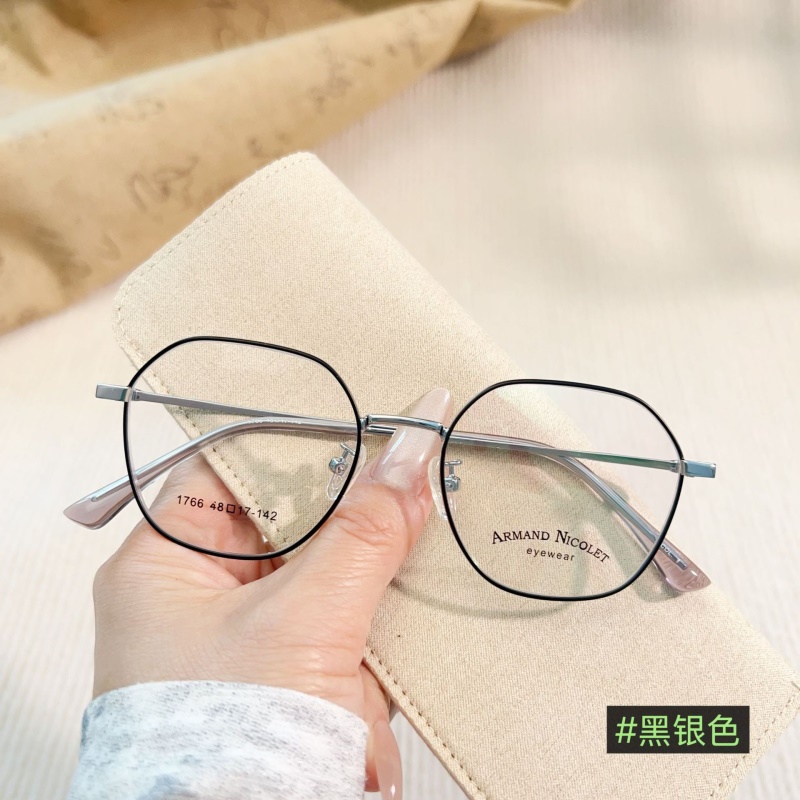 新款近视眼镜男1766金属全框素颜眼镜架女学生多边形复古眼镜框