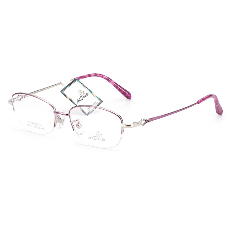 超轻纯钛眼镜框士近视批发 时尚商务镜架80227正品半框B钛架镜框