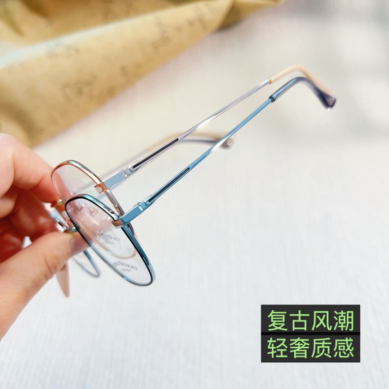 新款近视眼镜男1766金属全框素颜眼镜架女学生多边形复古眼镜框