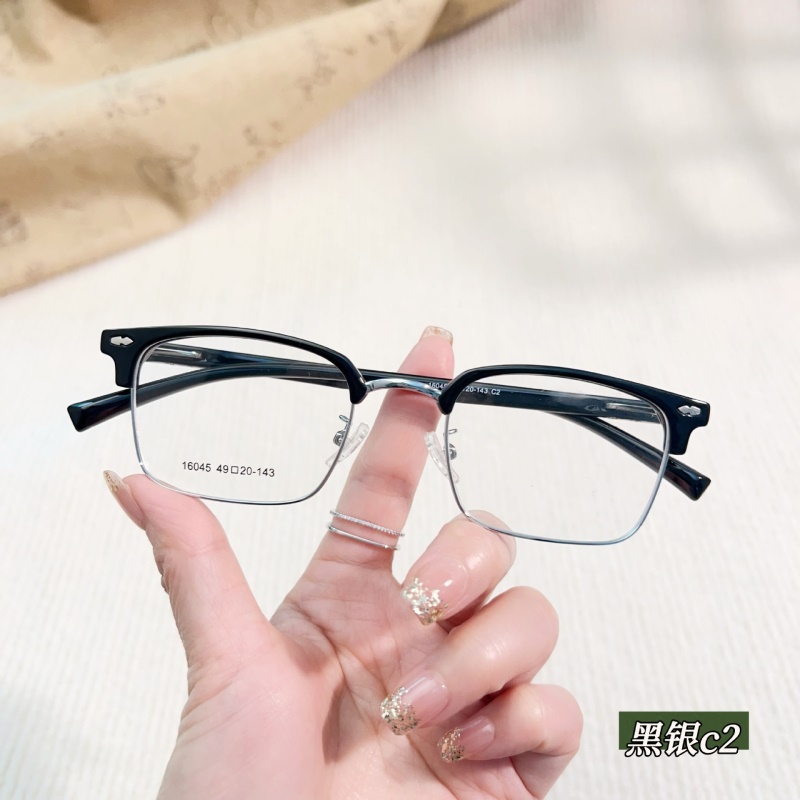 新款眉毛框眼镜女小框批发16045丹阳眼镜工厂店眉毛架眼镜框男