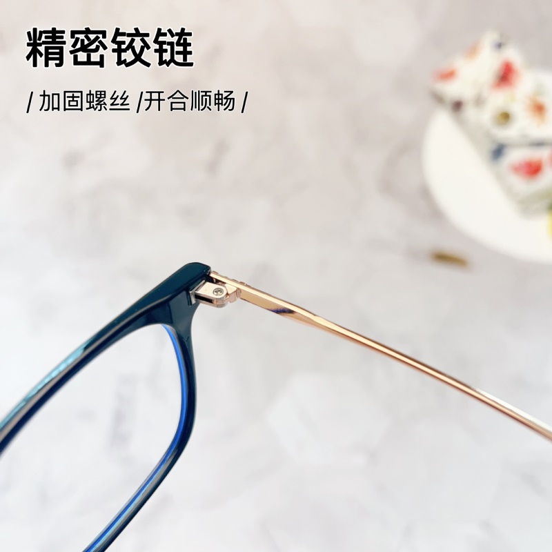 新款近视眼镜框韩版复古防蓝光眼镜TR金胶混合百搭网红素颜平光镜