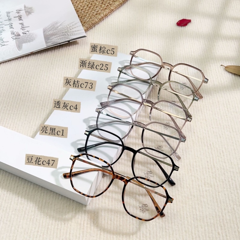 新款TR90网红男女防蓝光玳瑁镜框清新显瘦平光镜可配度数素颜眼镜
