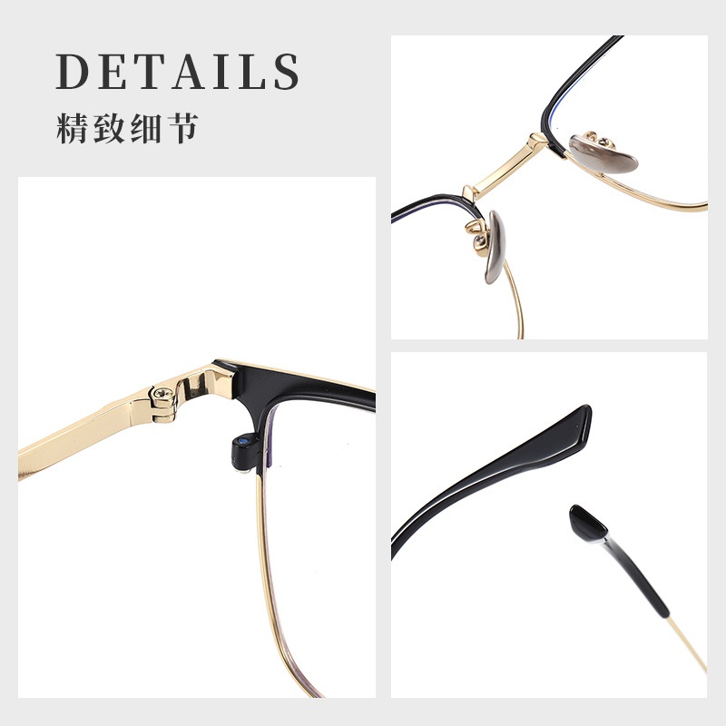 超轻丹阳眼镜男近视镜框90002复古大脸方框眼镜时尚纯钛框架眼镜