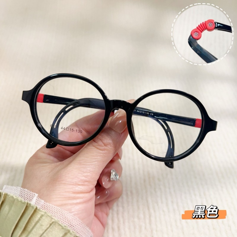 某白同款透明色系男女款TR90软鼻托舒适眼镜6151硅胶儿童眼镜框