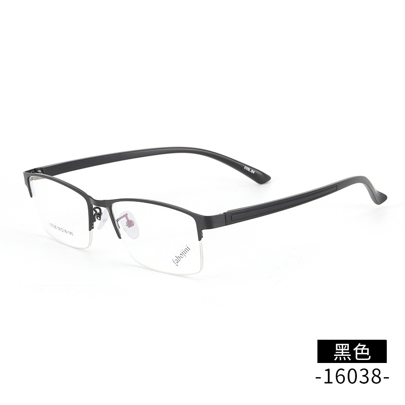 【友顺】半框钢板眼镜中号框架方框光学镜架16038超轻丹阳眼镜框