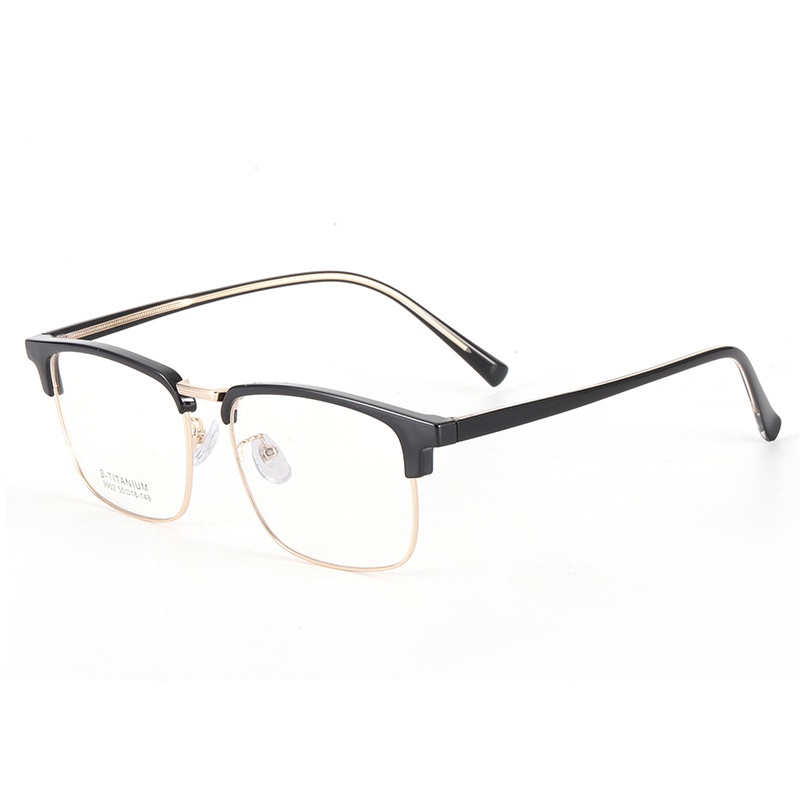 插芯眉毛眼镜架时尚丹阳工厂9902板材眉线框潮款复古黑框眼镜