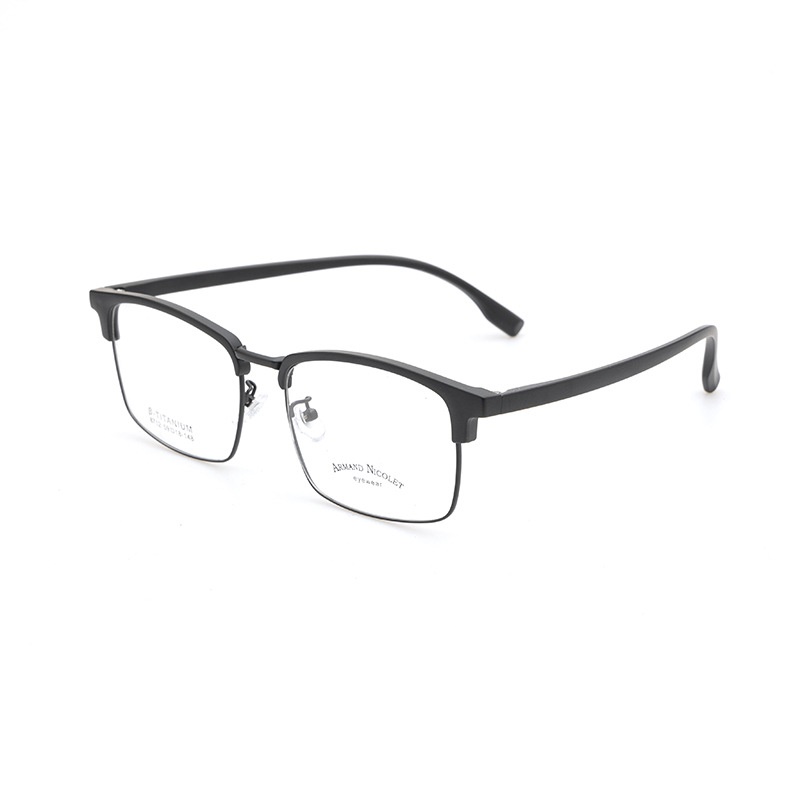 男士大号TR90眉毛框架 时尚网红同款8712眉线架潮款黑框眼镜 复古