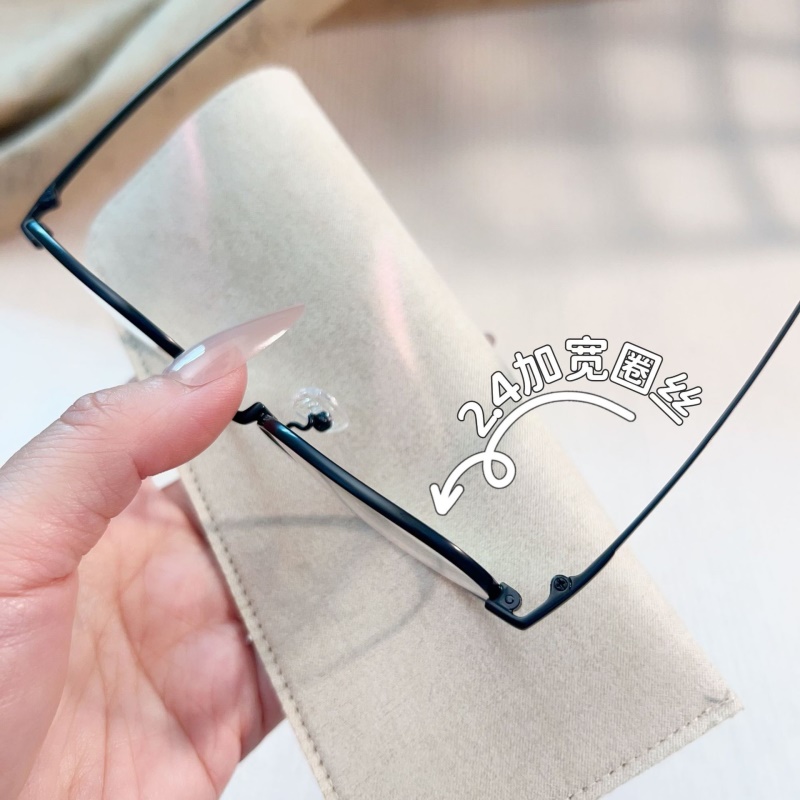 小红书种草宽边复古眼镜 22093双色男女IP电镀眼镜框多边形平光镜