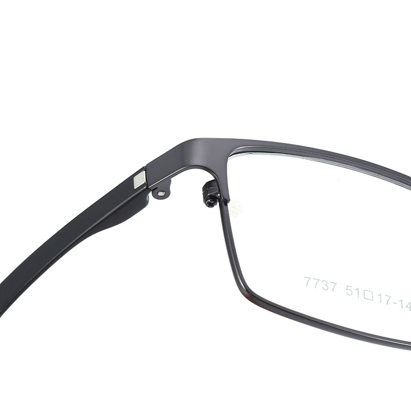 新款近视金属眼镜框7737全框塑钢腿 男士小框镜架配高度钢板架