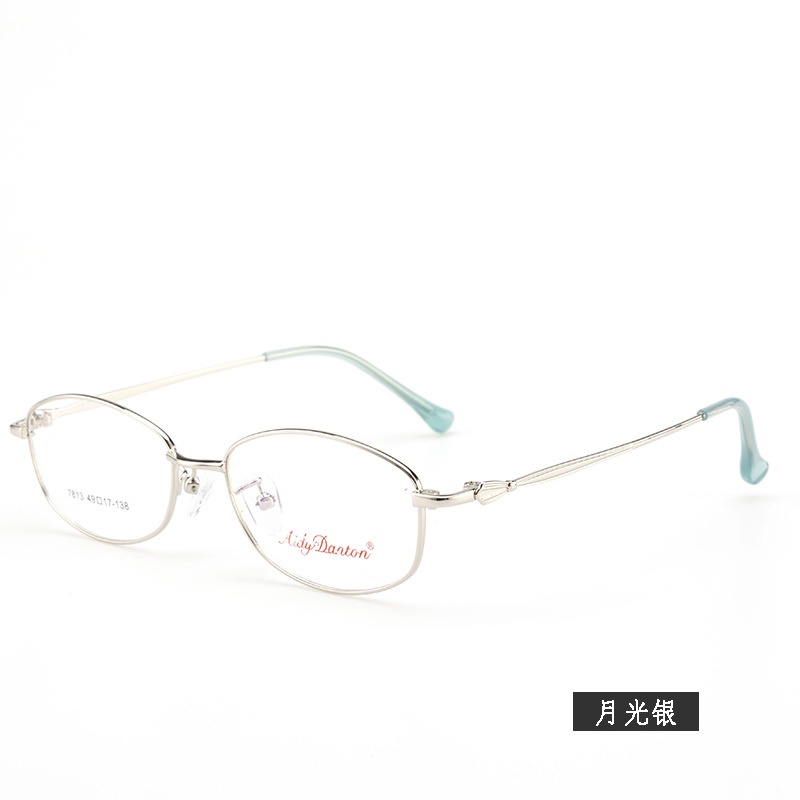 时尚新款可配高度近视眼镜7813厂家批发全框商务小号女士金属镜架