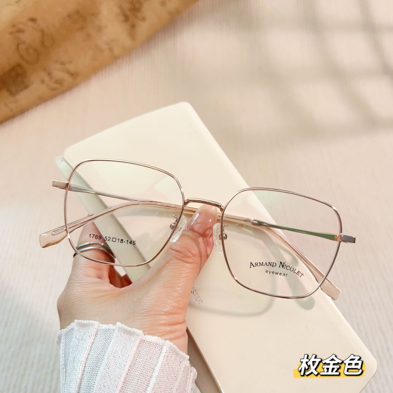 友顺新款近视眼镜1769小红书潮全框眼镜架女复古多边形眼镜男款