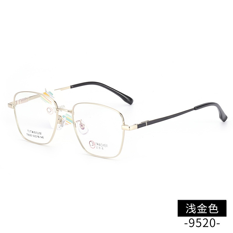 男女士长城腿复古眼镜批发 钛架多边形镜框9520 开球全框近视眼镜