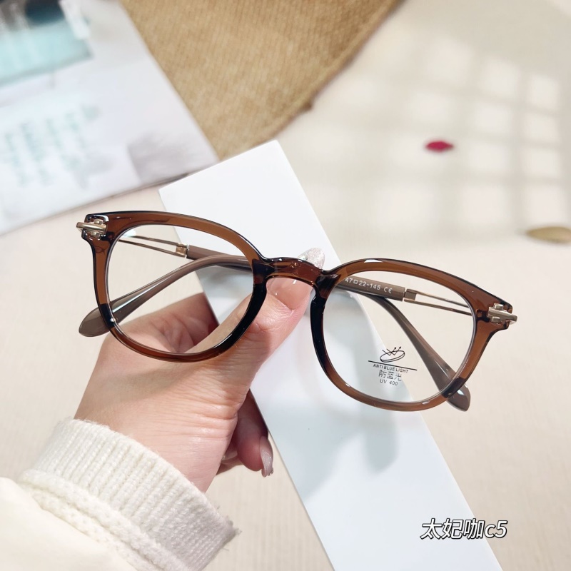 新款TR90黑框小红书同款男可配度数方形镜框批发素颜显瘦平光镜女