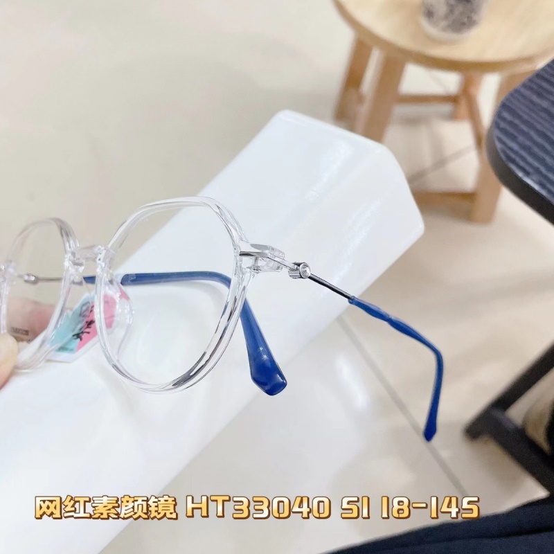 新款TR透明网红潮可配防蓝光复古眼镜框 黑色显瘦tr90素颜平光镜