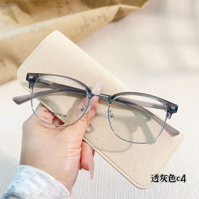 新款无磁钛眉毛眼镜架高级感素颜镜框16035小红书复古眼镜批发