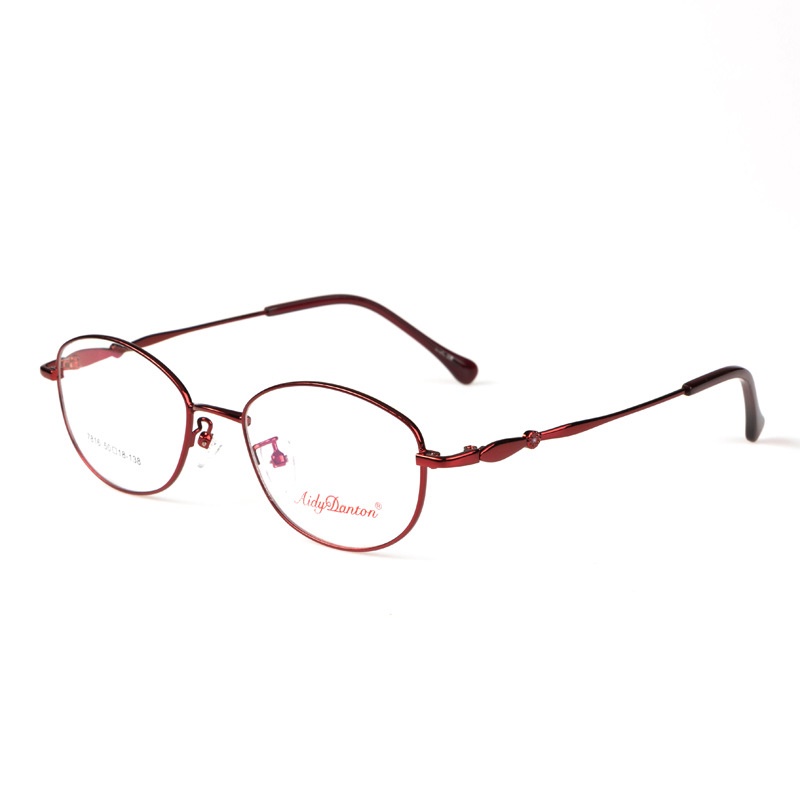 时尚新款近视眼镜框7816丹阳厂家批发全框商务小框女士金属镜架