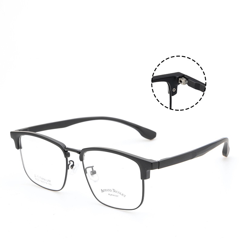 男士大号眉毛眼镜框架 小红书同款8723TR90眉线黑框复古架配眼镜