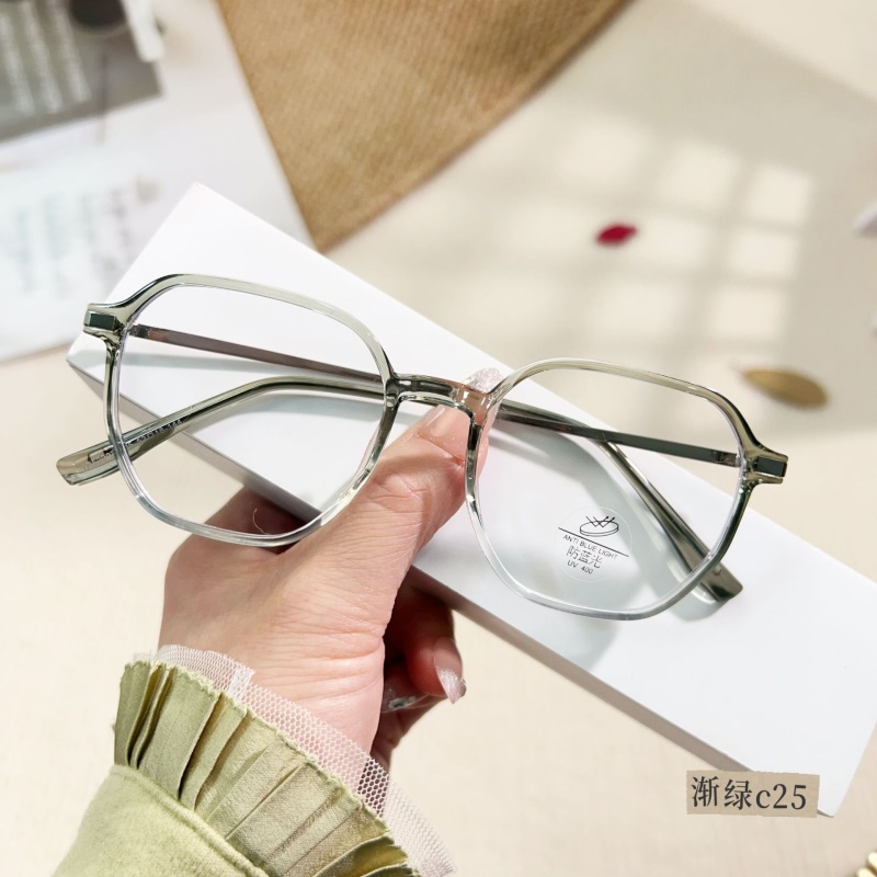 新款TR90网红男女防蓝光玳瑁镜框清新显瘦平光镜可配度数素颜眼镜