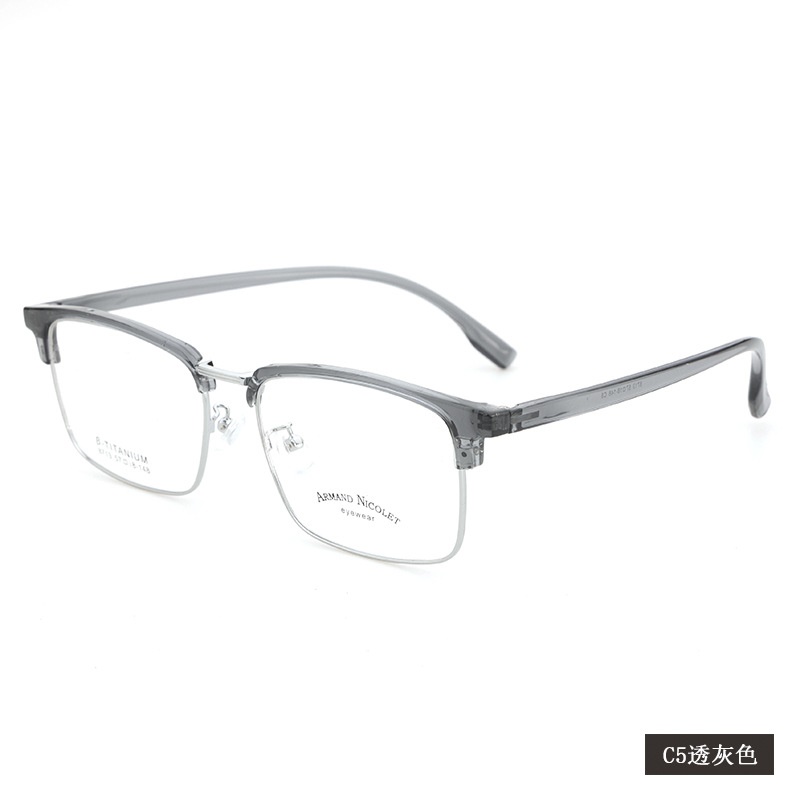 男士眉毛眼镜框架 时尚抖音同款8713TR90眉线大号黑框复古架批发