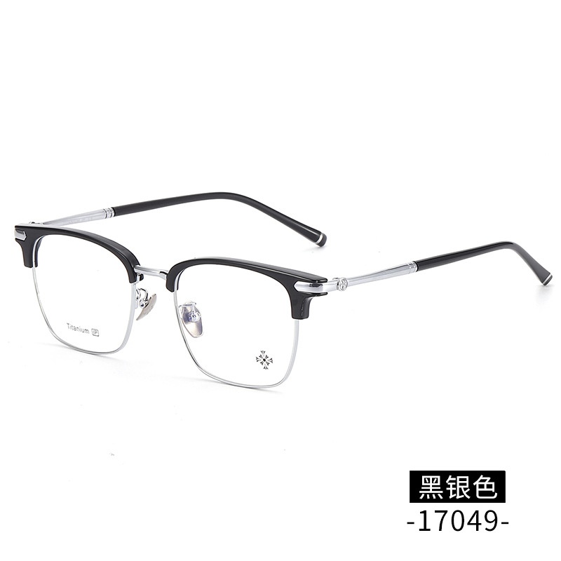 纯钛眉毛眼镜架 工厂批发17049克罗时尚小红书潮款高品质平光眼镜