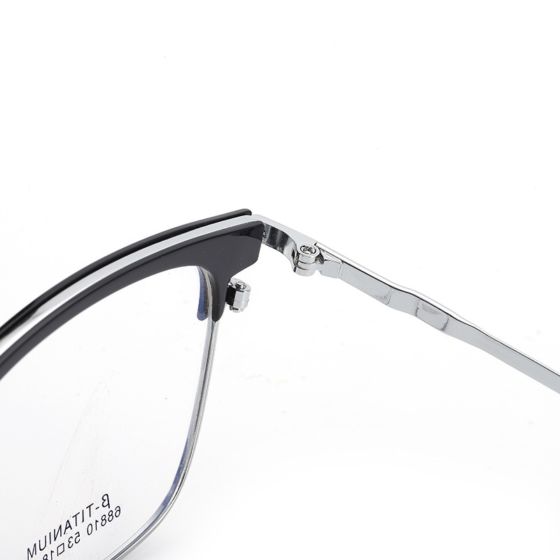 无磁钛合金镜架批发68810时尚眉线框复古平光镜男眉毛架眼镜框