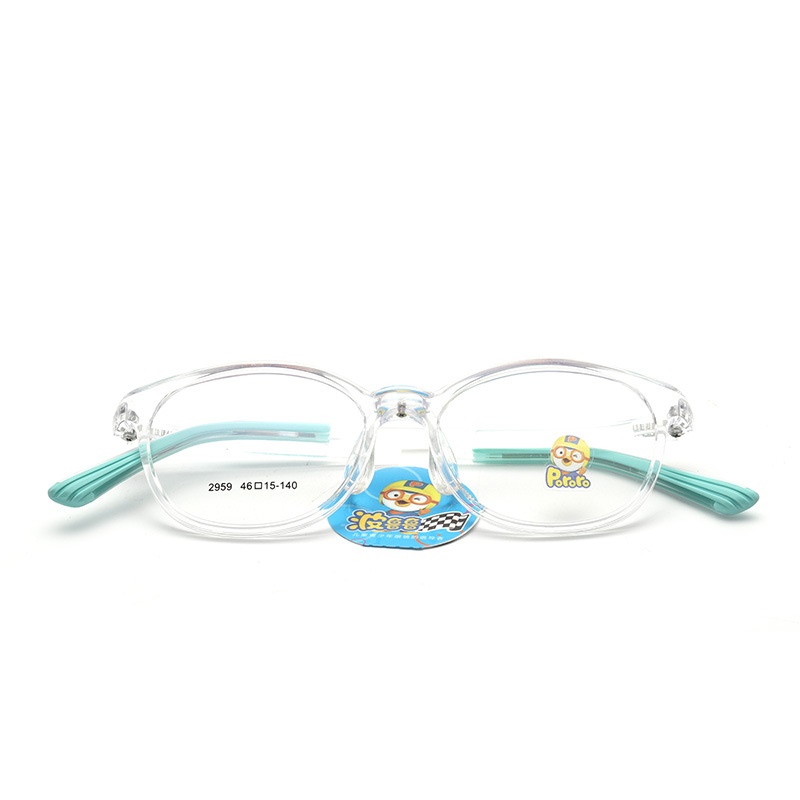 儿童眼镜框架近视女硅胶鼻托可爱防脱落TR90学生架男韩版透明色系