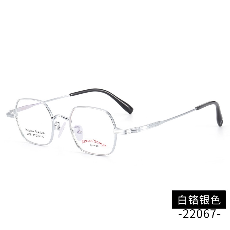 日系复古平光眼镜22067万年龟框型男女多边形眼镜 配高度