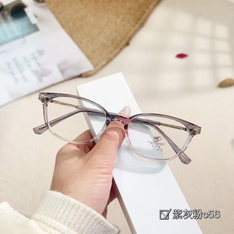 新款TR90小红书种草同款猫眼眼镜男可配度数镜框极窄素颜平光镜女