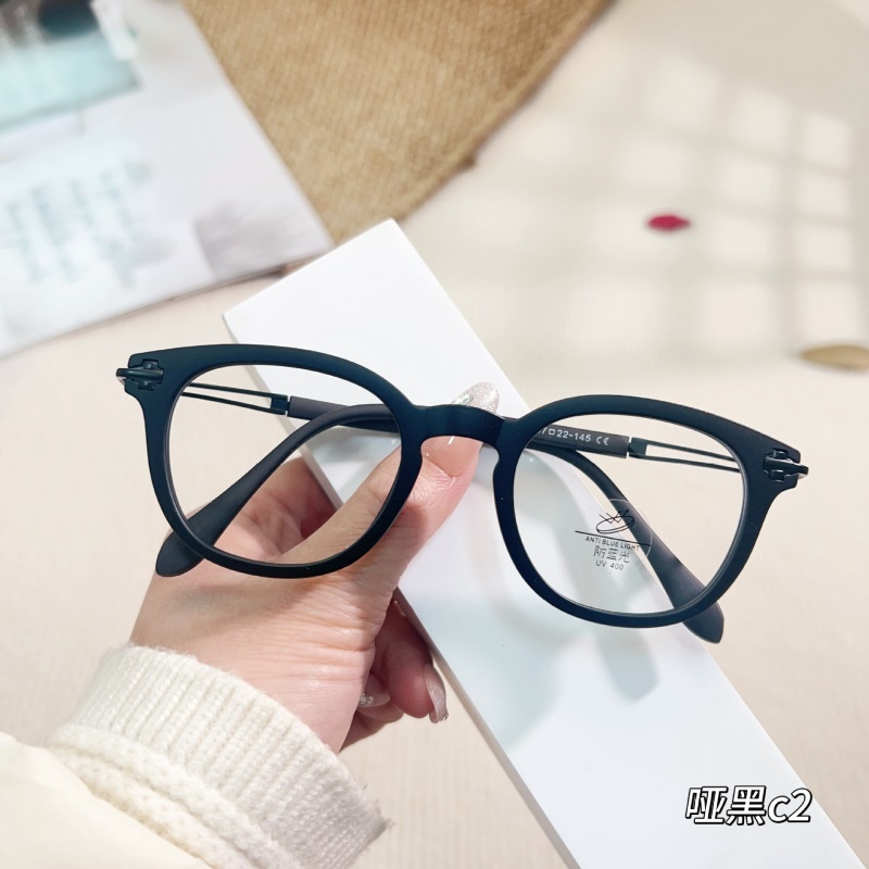 新款TR90黑框小红书同款男可配度数方形镜框批发素颜显瘦平光镜女