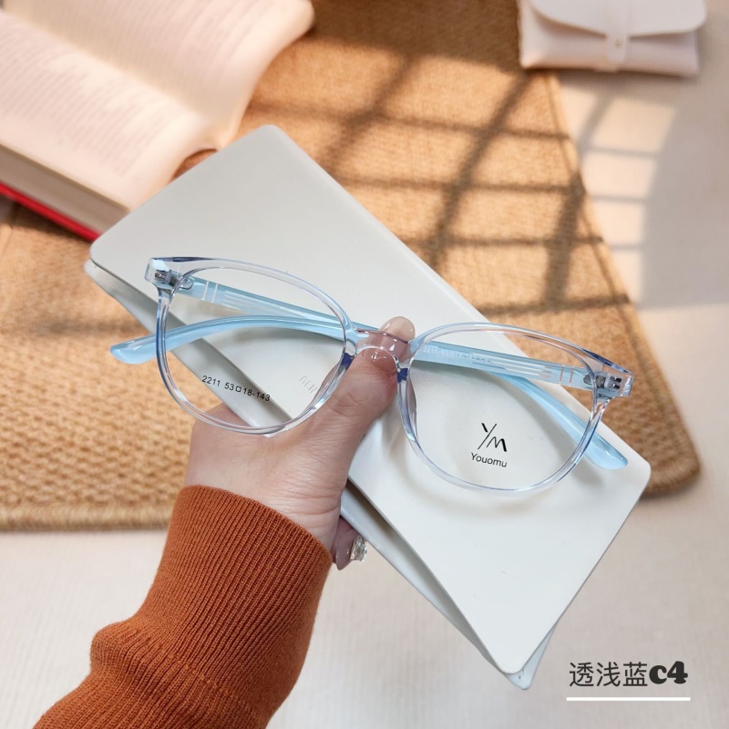 新款圆形近视眼镜tr90男女士学生款2211全框架眼镜金属铰链TR镜架