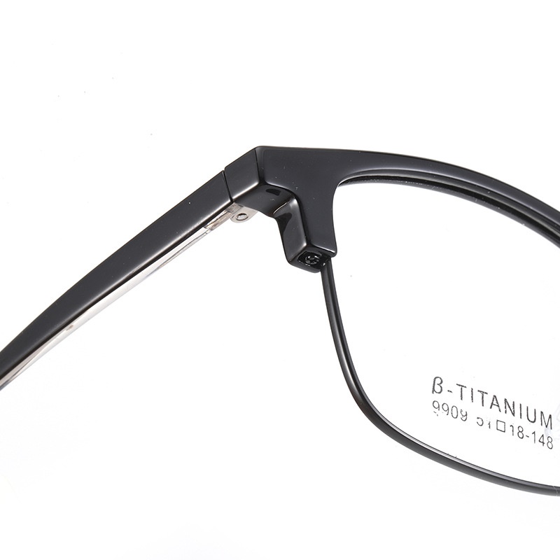 丹阳工厂黑框眼镜时尚复古眉毛框眼镜9909潮款眉线架板材小框