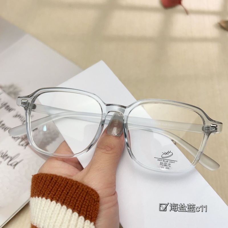 素颜防蓝光黑框平光镜男新款tr90超轻眼镜架小红书网红眼镜框女