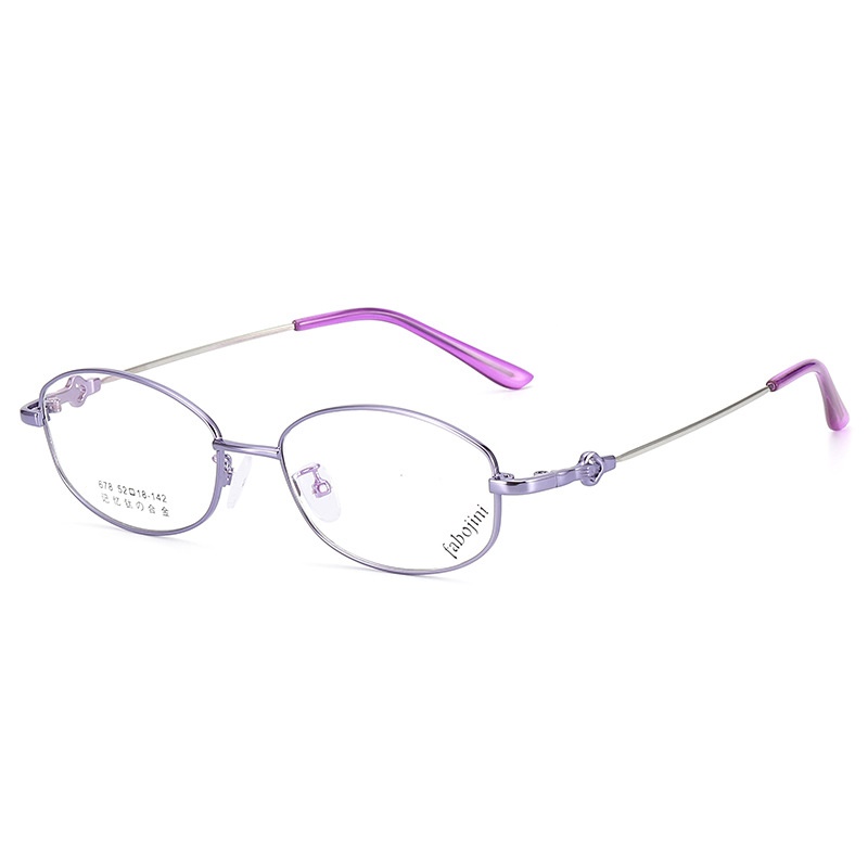 超弹眼镜架记忆钛批发 678全框金属丹阳眼镜渐进装配老花眼镜框女