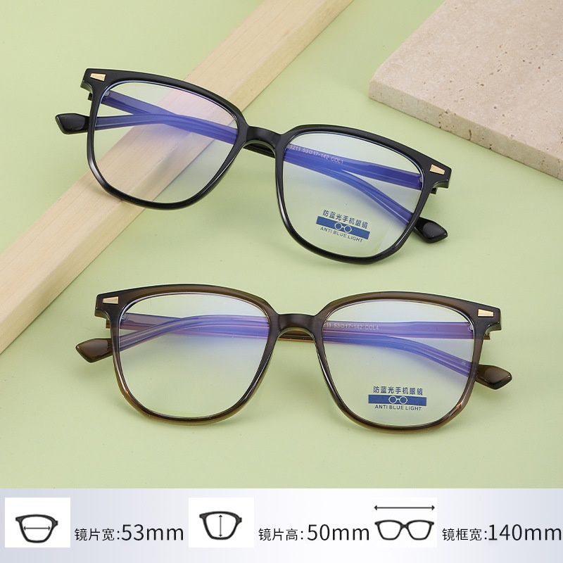 TR防蓝光眼镜知乎推荐 85211时尚护目镜男女多边形tr90平光镜